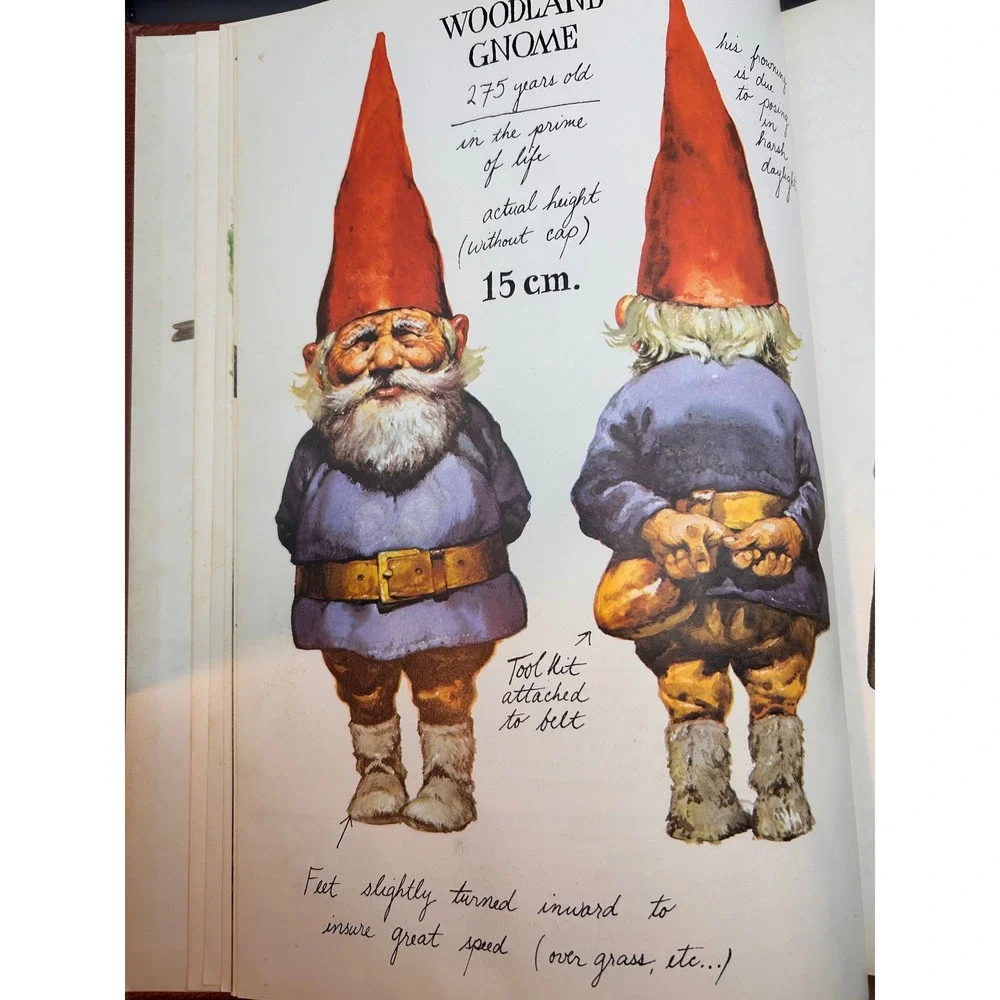 Vintage Gnomes Hardcover Book 1977 Wil Huygen Harry N Abrams Folklore